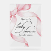 SYMBOLE ACrylique Baby shower coquette rose (Recto)