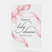 SYMBOLE ACrylique Baby shower coquette rose (Angle)
