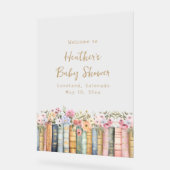 Symbole acrylique Baby shower livre (Angle)