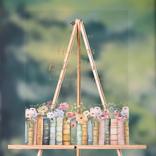 Symbole acrylique Baby shower livre