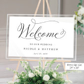 Symbole Acrylique Blanc de bienvenue de mariage él