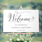 Symbole Acrylique Blanc de bienvenue de mariage él