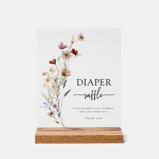 Symbole acrylique Boho Fall Fleur sauvage (Recto)