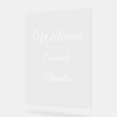 SYMBOLE ACrylique clair Affiche de bienvenue maria (Angle)