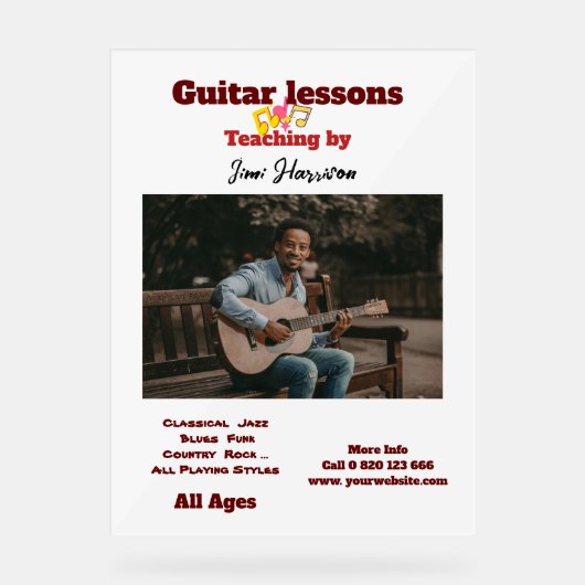 Symbole acrylique Customisé de l'enseignant de gui (Recto)