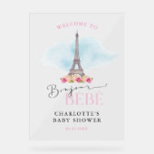 SYMBOLE ACrylique de bienvenue de bébé Tour Eiffel (Recto)