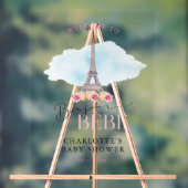 SYMBOLE ACrylique de bienvenue de bébé Tour Eiffel (Neutre)