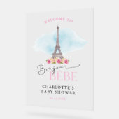 SYMBOLE ACrylique de bienvenue de bébé Tour Eiffel (Angle)