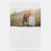 Symbole acrylique de bienvenue de mariage avec pho (Recto)