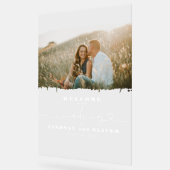 Symbole acrylique de bienvenue de mariage avec pho (Angle)