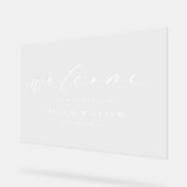 Symbole acrylique de bienvenue de mariage élégant (Angle)