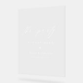 Symbole acrylique de bienvenue de mariage élégant (Angle)