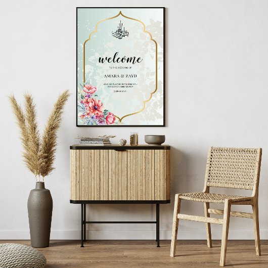 Symbole acrylique de bienvenue du Mariage islamiqu