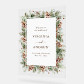 Symbole acrylique de bienvenue élégant (Angle)