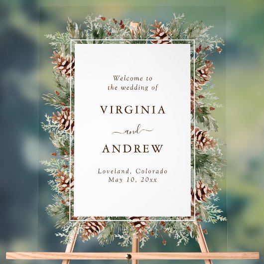 Symbole acrylique de bienvenue élégant