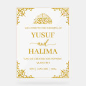 SYMBOLE ACrylique DE BIENVENUE Mariage musulman (Recto)