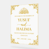 SYMBOLE ACrylique DE BIENVENUE Mariage musulman (Angle)