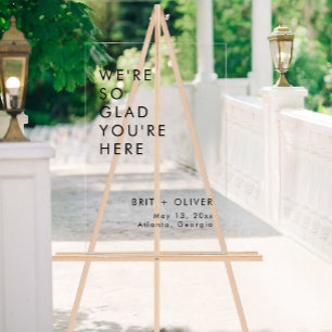 Symbole acrylique de bienvenue minimaliste moderne