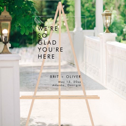 Symbole acrylique de bienvenue minimaliste moderne