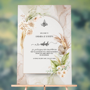 Symbole Acrylique de bienvenue Nikah personnalisé 