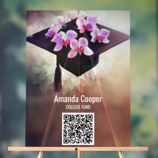 Symbole acrylique de graduation des orchidées uniq (Neutre)