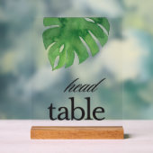 Symbole acrylique de la table de tête de palme ver (Neutre)