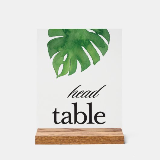 Symbole acrylique de la table de tête de palme ver (Recto)