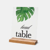 Symbole acrylique de la table de tête de palme ver (Angle)