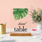 Symbole acrylique de la table de tête de palme ver (Mariage)