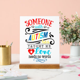 Symbole acrylique de l'autisme