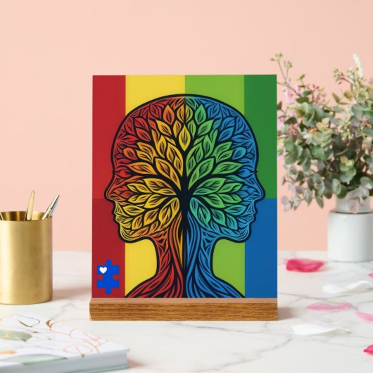 Symbole acrylique de l'autisme (Mariage)