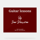 Symbole acrylique de l'enseignant de guitare moder (Recto)