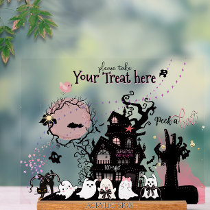 Symbole acrylique d'Halloween Whimsical "Éffrayant