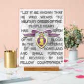 Symbole acrylique du coeur pourpre (Mariage)