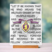 Symbole acrylique du coeur pourpre (Neutre)