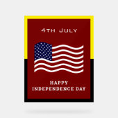 Symbole acrylique du Jour de l'Indépendance - USA  (Recto)