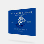 Symbole acrylique du pêcheur de la ligne de croche (Angle)