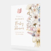 SYMBOLE ACrylique Élégant Baby shower Floral (Angle)