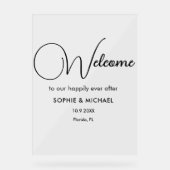 SYMBOLE ACrylique Élégant mariage Bienvenue (Recto)