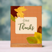 SYMBOLE ACrylique En vichy Thanksgiving Automne (Neutre)