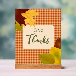 SYMBOLE ACrylique En vichy Thanksgiving Automne