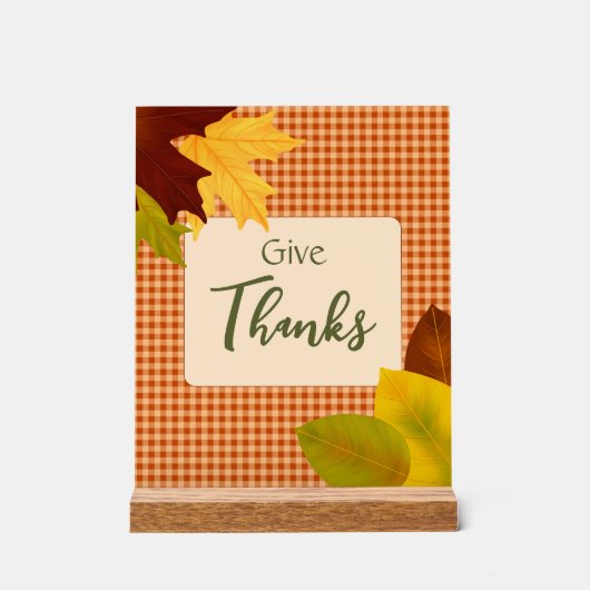 SYMBOLE ACrylique En vichy Thanksgiving Automne (Recto)