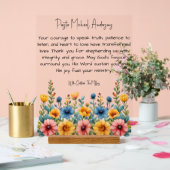 Symbole acrylique fleur sauvage d'appréciation du  (Mariage)