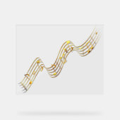 Symbole acrylique Gold Musical Notes (Recto)