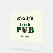 Symbole acrylique Man Cave Irish Pub Bar Tavern (Angle)