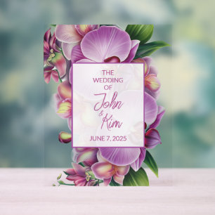 Symbole acrylique Mariage des orchidées