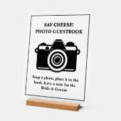 Symbole acrylique Mariage du livre d'or photo (Angle)