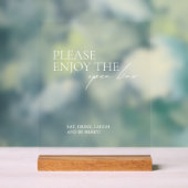 SYMBOLE ACrylique Mariage Eleagnt Open Bar (Neutre)