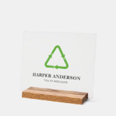 Symbole acrylique minimal écologique moderne (Angle)