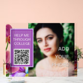 Symbole acrylique moderne et élégant du code QR (Mariage)